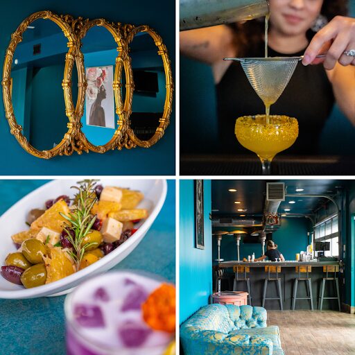 Diez Flores Photo Grid consisting of cocktails, food & decor