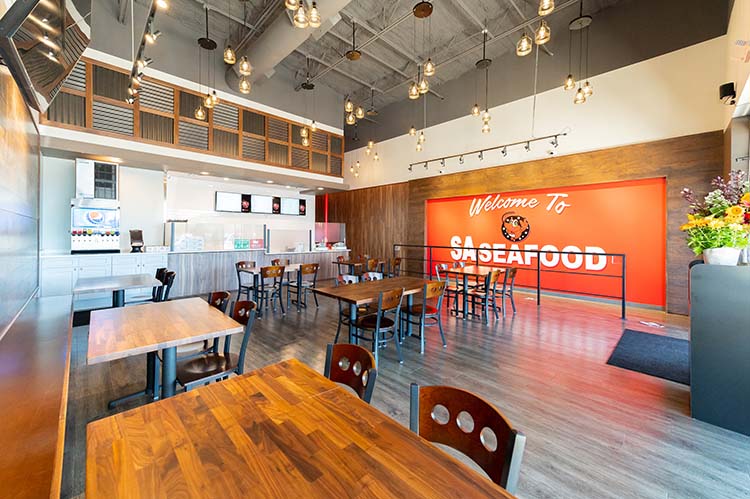 SA Seafood restaurant interior